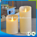 2015 Hot Sale Yellow Moving Wick Flickering Led Candle Wholesale